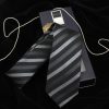 Men PELUCHE Ties, Cufflinks & Pocket Squares | Buy Peluche Black & Grey Striped Broad Tie - Accessories For Men