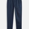 Kids Allen Solly Junior Trousers | Buy Allen Solly Junior Boys Navy Blue Solid Relaxed Slim Fit Pure Cotton Pleated Trousers - Apparel For Boys