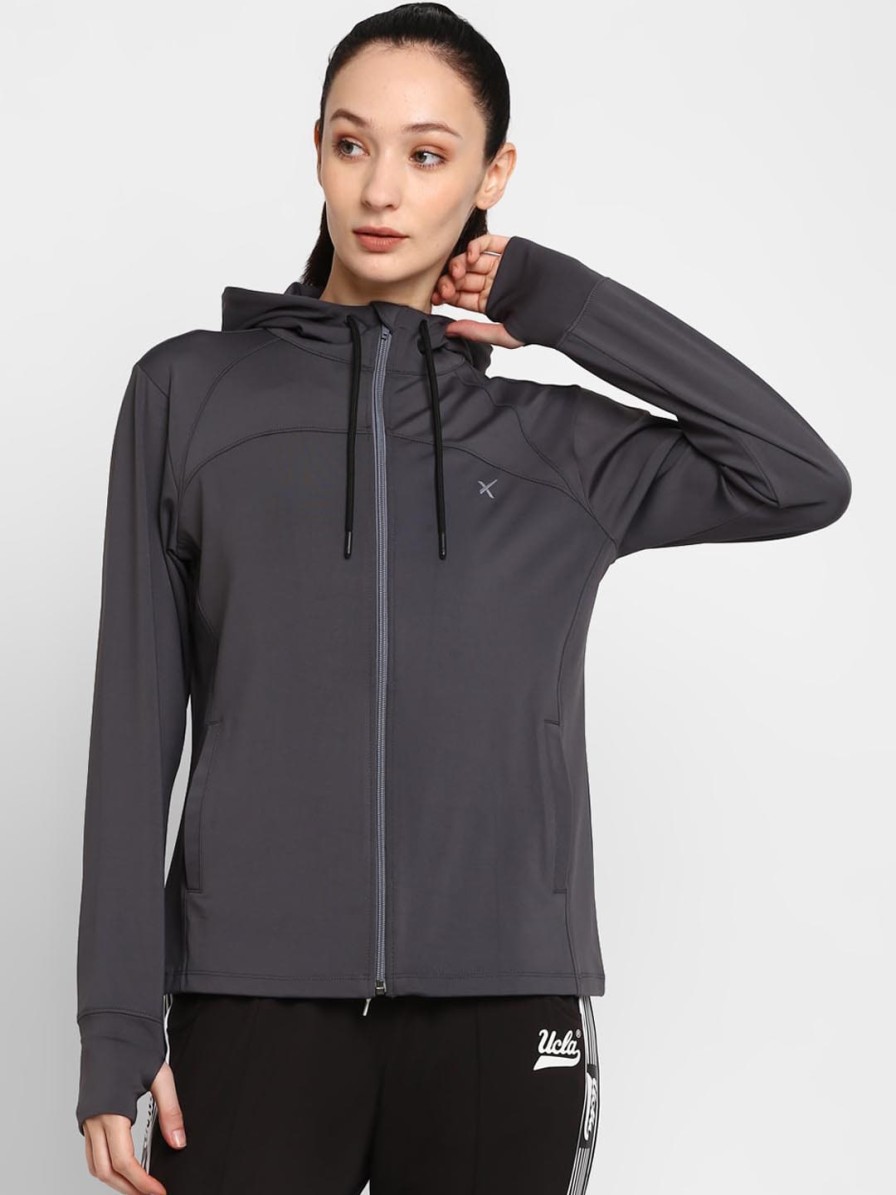 Women HRX by Hrithik Roshan Jackets | Buy Hrx By Hrithik Roshan Hooded Sporty Jacket - Apparel For Women