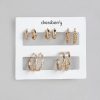 Women DressBerry Earrings | Buy Dressberry Set Of 5 Gold Toned Half Hoop Earrings - Accessories For Women