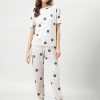 Women Marks & Spencer Sleepwear & Loungewear | Buy Marks & Spencer Polka Dots Printed T Shirt With Joggers - Apparel For Women