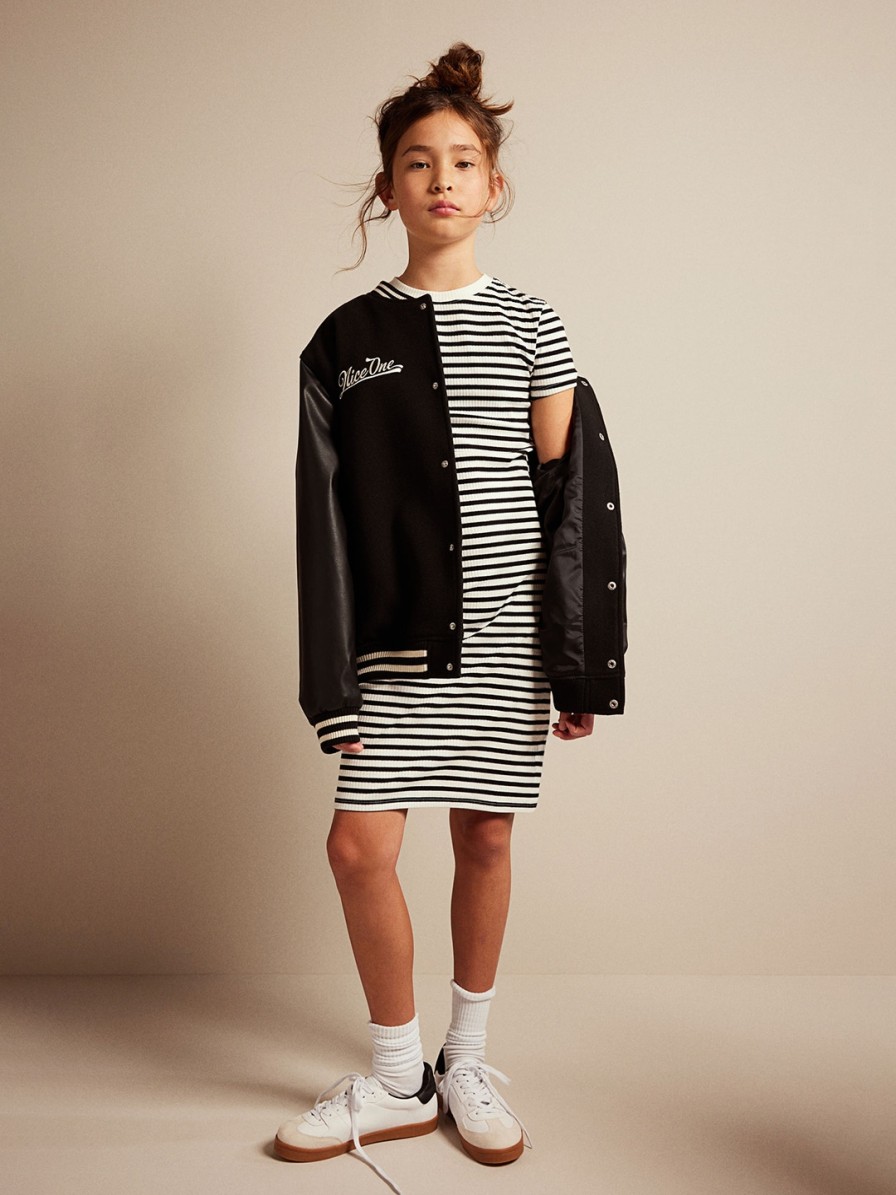 Kids H&M H&M | Buy H&M Girls Ribbed T Shirt Dress - Apparel For Girls