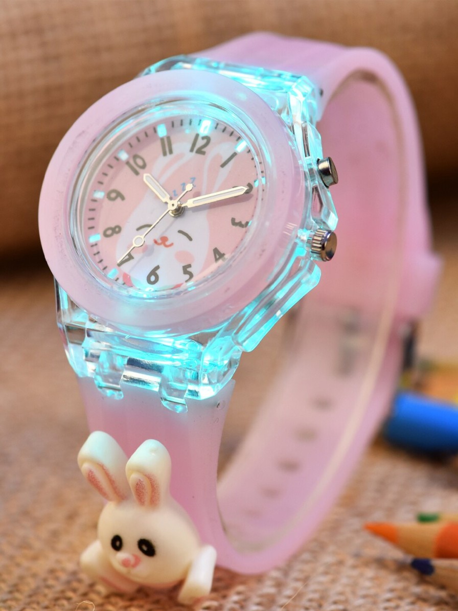 Kids Shocknshop Watches | Buy Shocknshop Kids Printed Dial & Straps Scratch Resistant Analogue Watch Led Rabbit 327 - Accessories For Unisex Kids