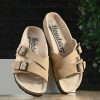 Women Roadster Flats | Buy The Roadster Lifestyle Co. Beige Buckled Leather Open Toe Flats - Footwear For Women