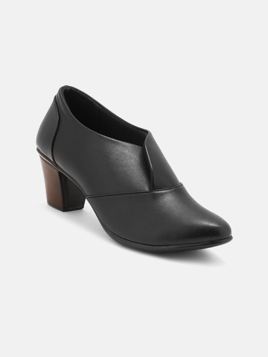 Women DressBerry Heels | Buy Dressberry Black Block Pumps Heels - Footwear For Women