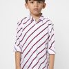 Kids Jack & Jones Shirts | Buy Jack & Jones Boys White & Red Striped Cotton Casual Shirt - Apparel For Boys