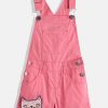 Kids HERE&NOW Dungarees & Jumpsuits | Buy Here&Now Girls Conversational Printed Applique Short Dungarees - Apparel For Girls