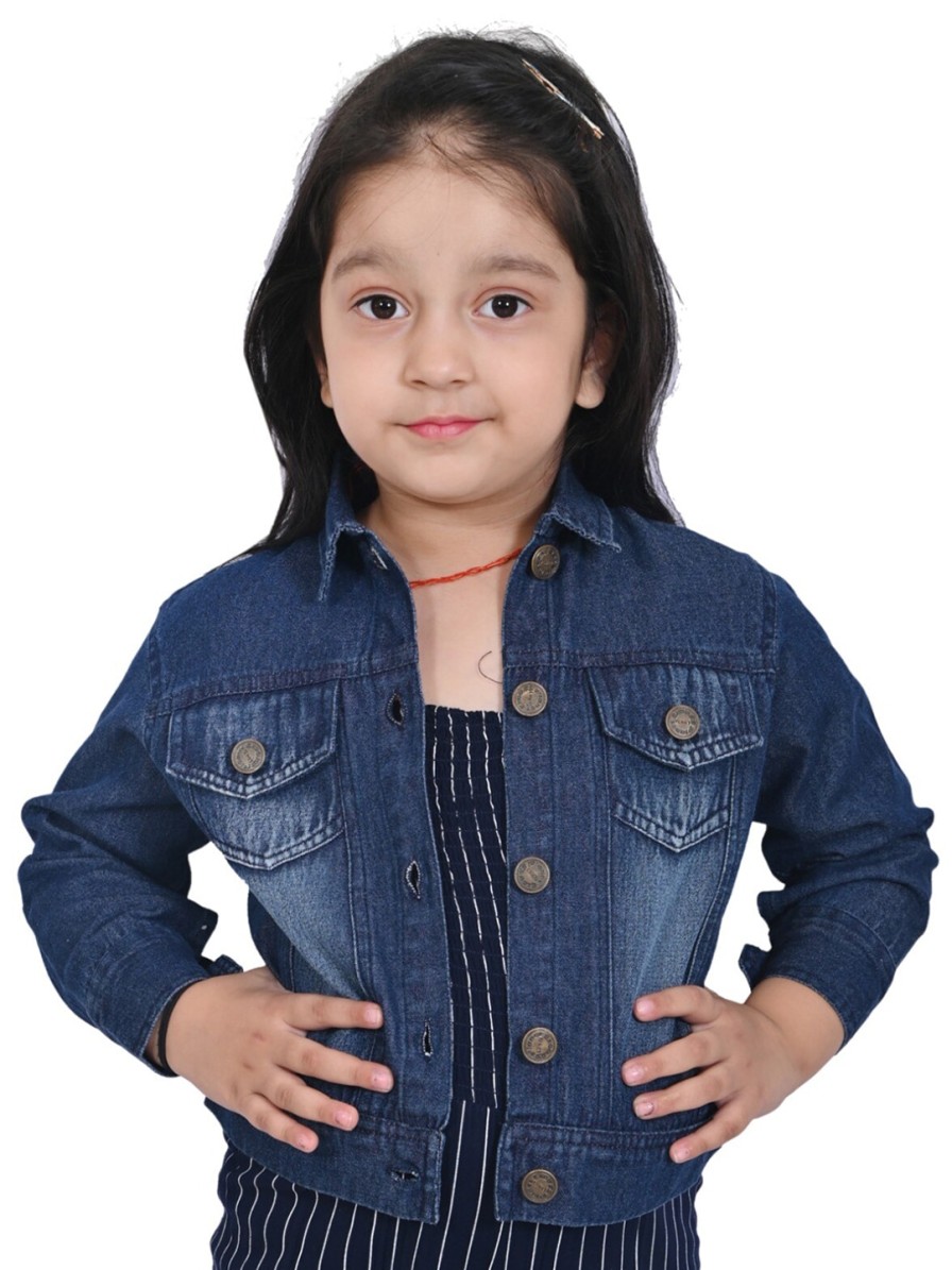 Kids BAESD Jacket, Sweater & Sweatshirts | Buy Baesd Girls Washed Crop Denim Jacket - Apparel For Girls