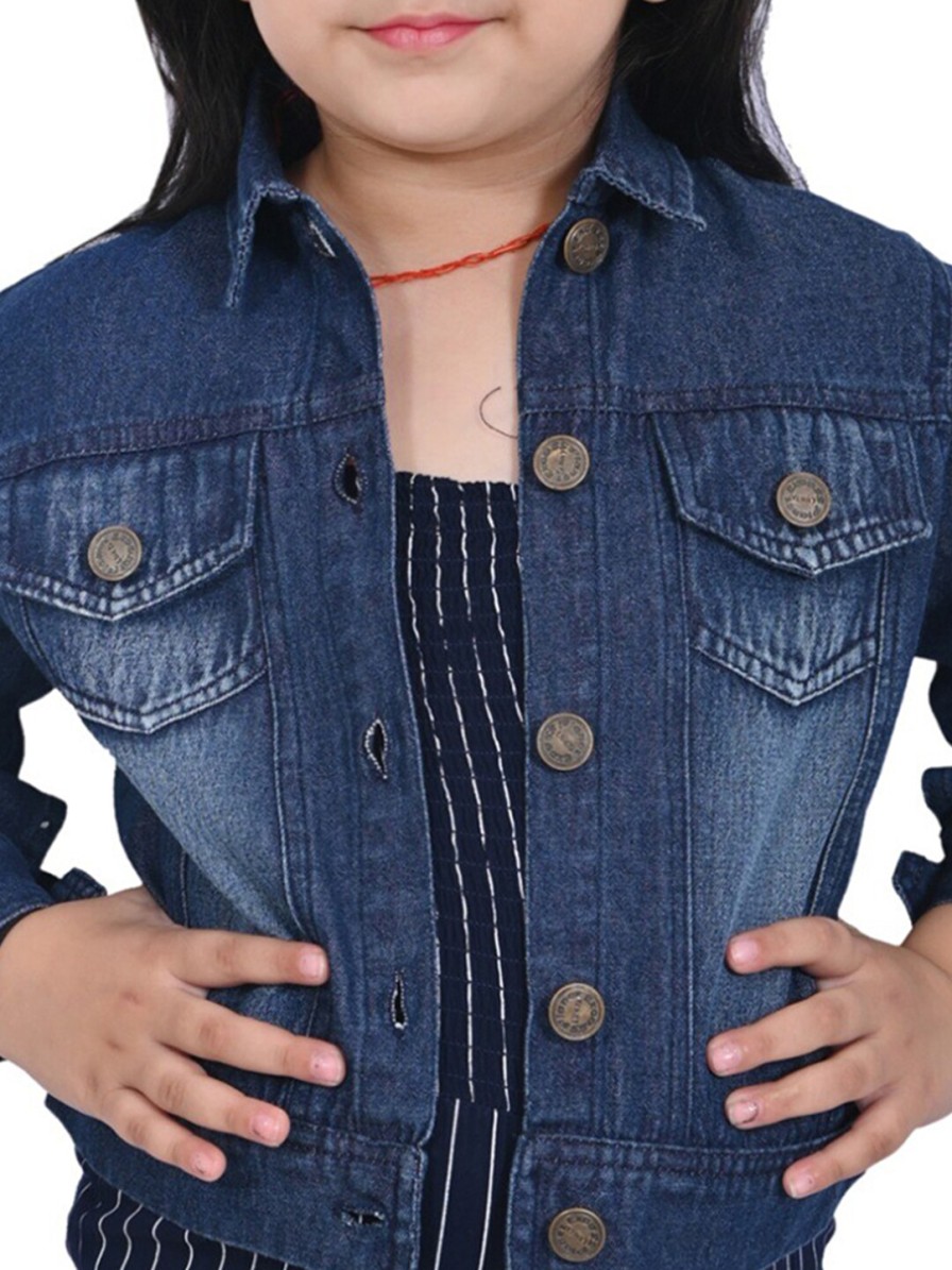 Kids BAESD Jacket, Sweater & Sweatshirts | Buy Baesd Girls Washed Crop Denim Jacket - Apparel For Girls