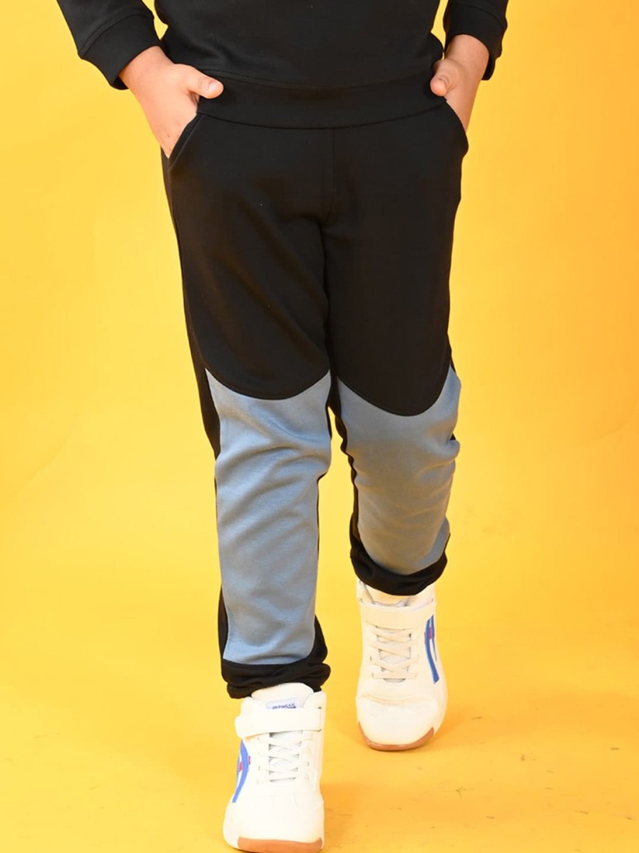 Kids Anthrilo Trousers | Buy Anthrilo Infant Boys Relaxed Fit High Rise Colourblocked Fleece Joggers - Apparel For Boys