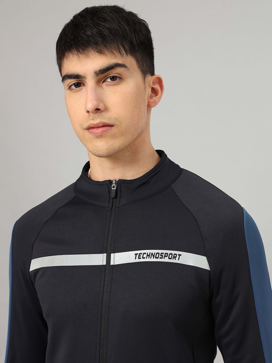 Men Technosport Jackets & Sweatshirts | Buy Technosport Colourblocked Lightweight Antimicrobial Running Sporty Jacket - Apparel For Men