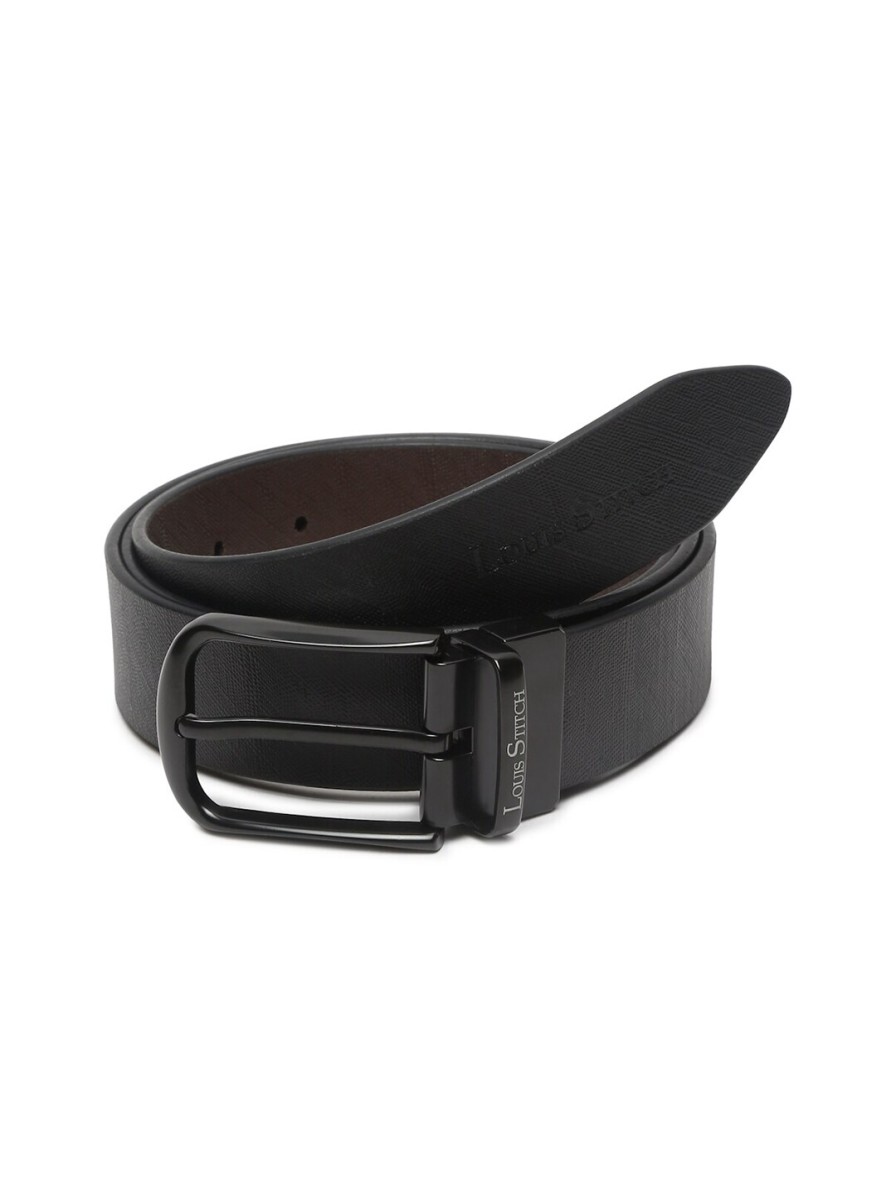 Men LOUIS STITCH Belts | Buy Louis Stitch Men Striped Leather Reversible Formal Belt - Accessories For Men