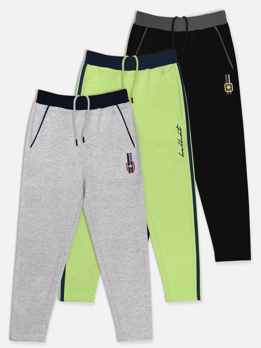 Kids HELLCAT Track Pants & Pyjamas | Buy Hellcat Boys Pack Of 3 Solid Track Pants - Apparel For Boys