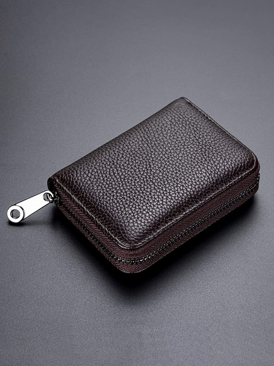 Men CONTACTS Wallets | Buy Contacts Textured Short Genuine Leather Card Holder - Accessories For Unisex