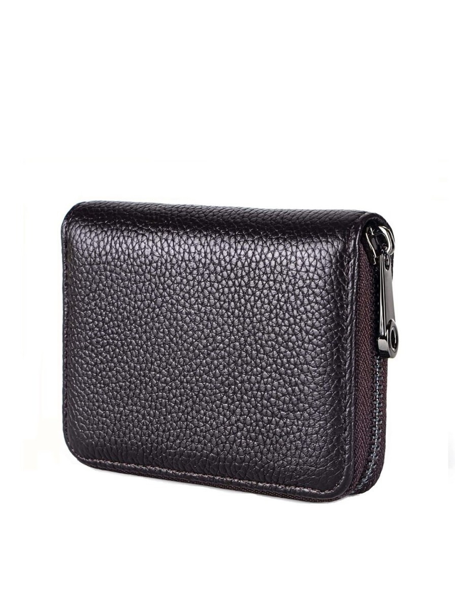 Men CONTACTS Wallets | Buy Contacts Textured Short Genuine Leather Card Holder - Accessories For Unisex