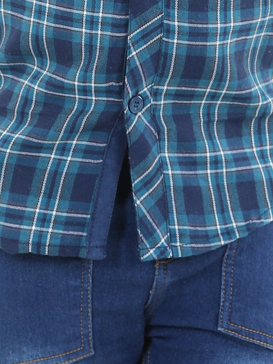 Kids Aj DEZInES Clothing Sets | Buy Aj Dezines Boys Blue Checked Shirt & Jeans - Apparel For Boys