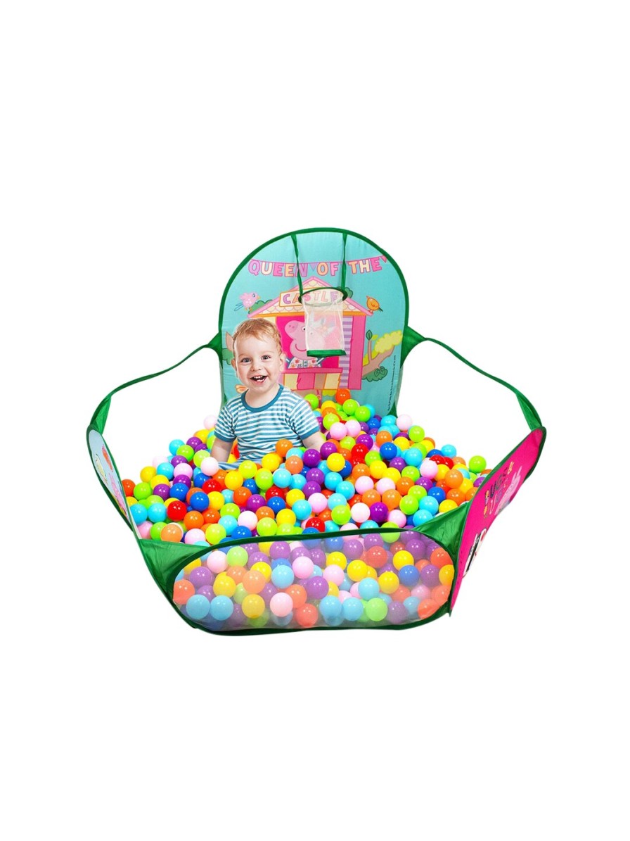 Kids Peppa Pig Activity Toys | Buy Peppa Pig Kids Green & Pink Printed Ball Pool Activity Toy - Toys And Games For Unisex Kids