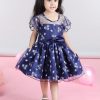 Kids Cutiekins Party Wear | Buy Cutiekins Girls Ethnic Motifs Printed Flutter Sleeve Net Bow Fit & Flare Dress - Apparel For Girls