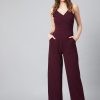 Women Athena Jumpsuits | Buy Athena Women Burgundy Solid Basic Jumpsuit - Apparel For Women