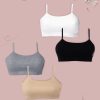 Kids DChica Innerwear & Thermals | Buy Girls Pack Of 4 Double Layer Premium Cotton Non Wired Non Padded Beginners Bra Dcbrjl6943/Xxxs - Apparel For Girls