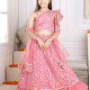 Kids Cutiekins Lehenga Choli | Buy Cutiekins Girls Floral Embroidered Sequinned Ready To Wear Lehenga & Blouse With Dupatta - Apparel For Girls