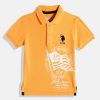 Kids U.S. Polo Assn. Kids U.S. Polo Assn. Kids | Buy U.S. Polo Assn. Kids Boys Brand Logo Placement Print Polo Collar Pure Cotton T Shirt - Apparel For Boys