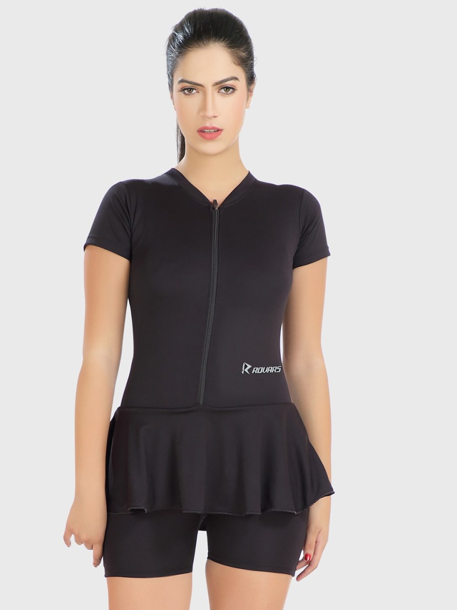 Women ROVARS Swimwear | Buy Rovars Women Black Solid Pantsuit - Apparel For Women