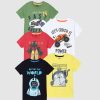 Kids max T-Shirts | Buy Max Boys Pack Of 5 Graphic Printed Pure Cotton T Shirts - Apparel For Boys