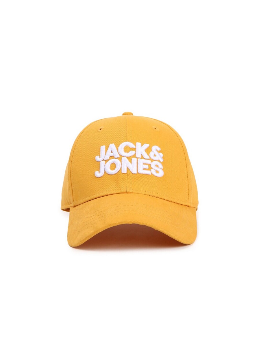 Men Jack & Jones Caps & Hats | Buy Jack & Jones Men Yellow & White Baseball Cap - Accessories For Men