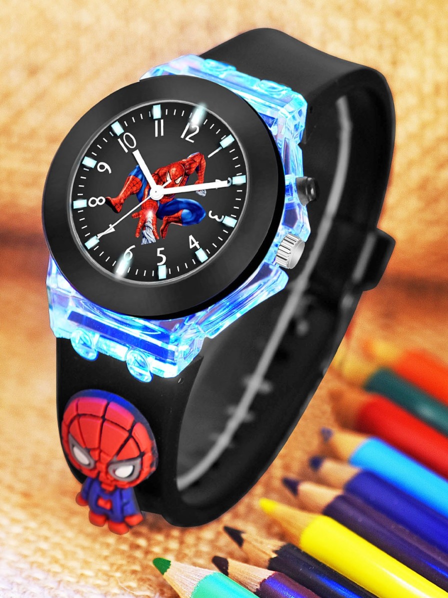 Kids Shocknshop Watches | Buy Shocknshop Kids Printed Dial & Straps Analogue Watch Led Spider 327 - Accessories For Unisex Kids