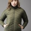 Women Campus Sutra Jackets | Buy Campus Sutra Women Olive Green Striped Windcheater Outdoor Puffer Jacket - Apparel For Women