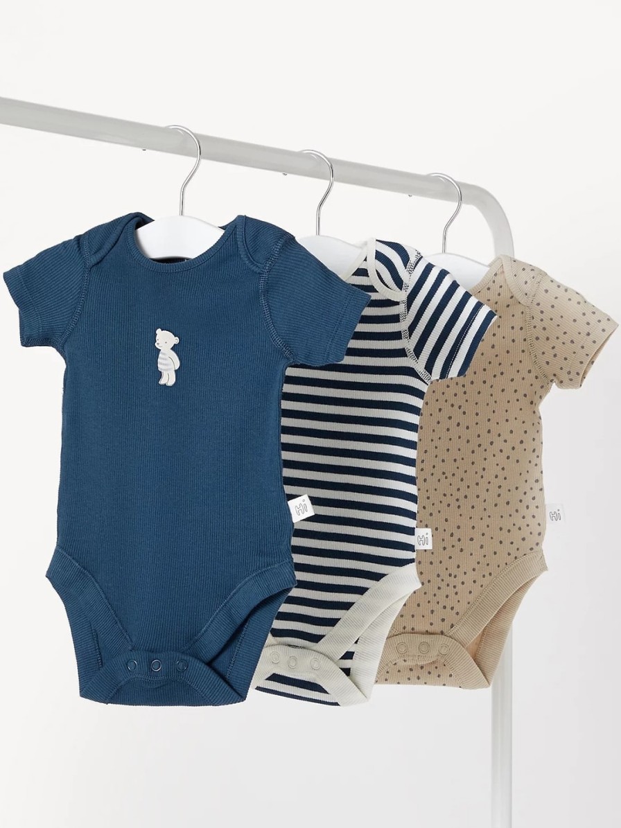 Kids Marks & Spencer Bodysuits | Buy Marks & Spencer Infant Girls Pack Of 3 Striped Bodysuit - Apparel For Girls