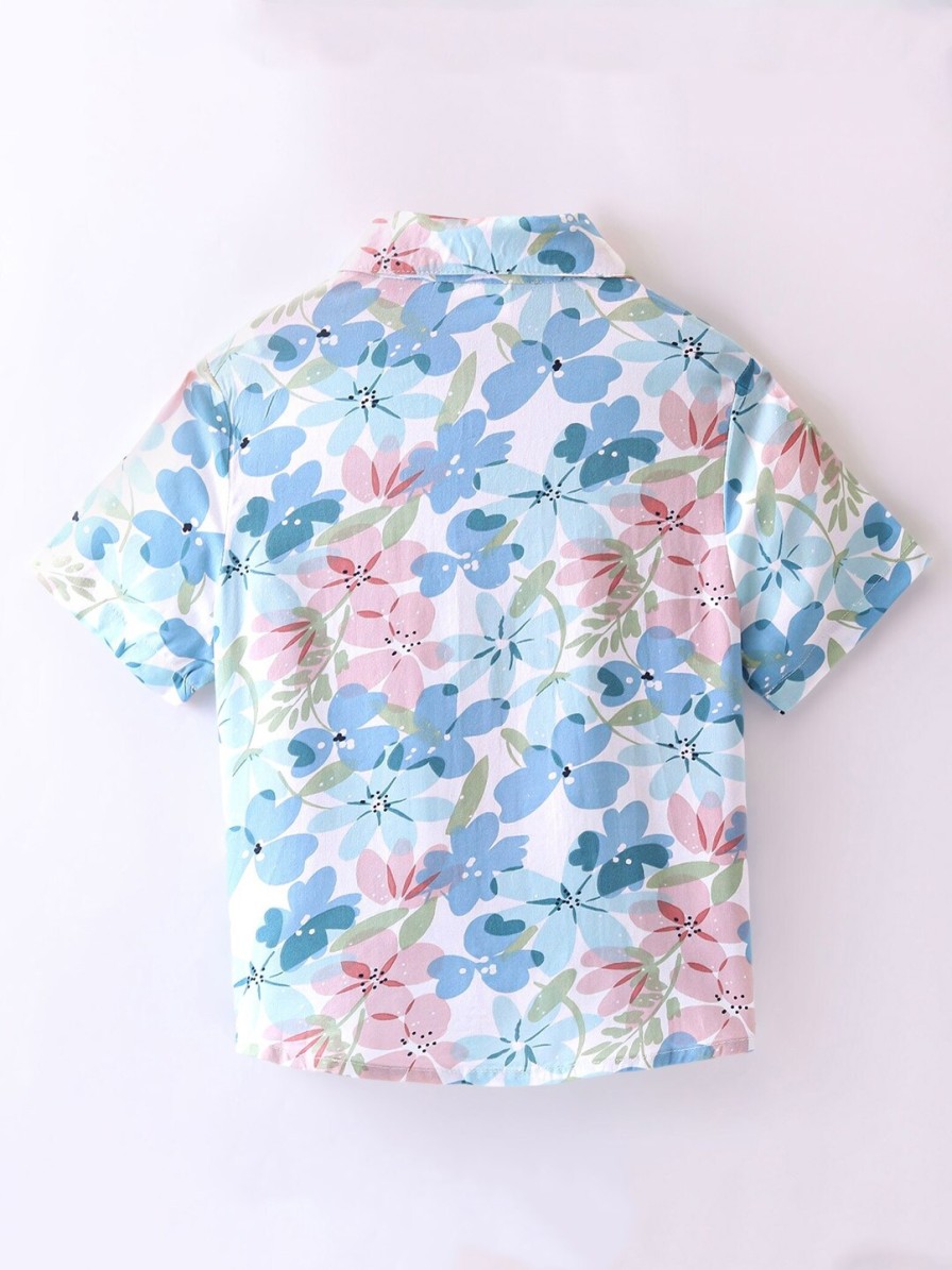 Kids CrayonFlakes Shirts | Buy Crayonflakes Boys Floral Printed Short Sleeves Casual Shirt - Apparel For Boys