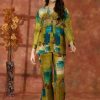 Women Claura Sleepwear & Loungewear | Buy Claura Abstract Printed Shirt With Pyjamas Night Suit - Apparel For Women