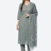 Women Biba Dress Materials | Buy Biba Women Grey & Gold Toned Printed Cotton Blend Unstitched Dress Material - Apparel For Women