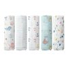 Kids haus & kinder Infant Care | Buy Haus & Kinder Infant Kids Set Of 5 Pure Cotton Printed Swaddles - Accessories For Unisex Kids