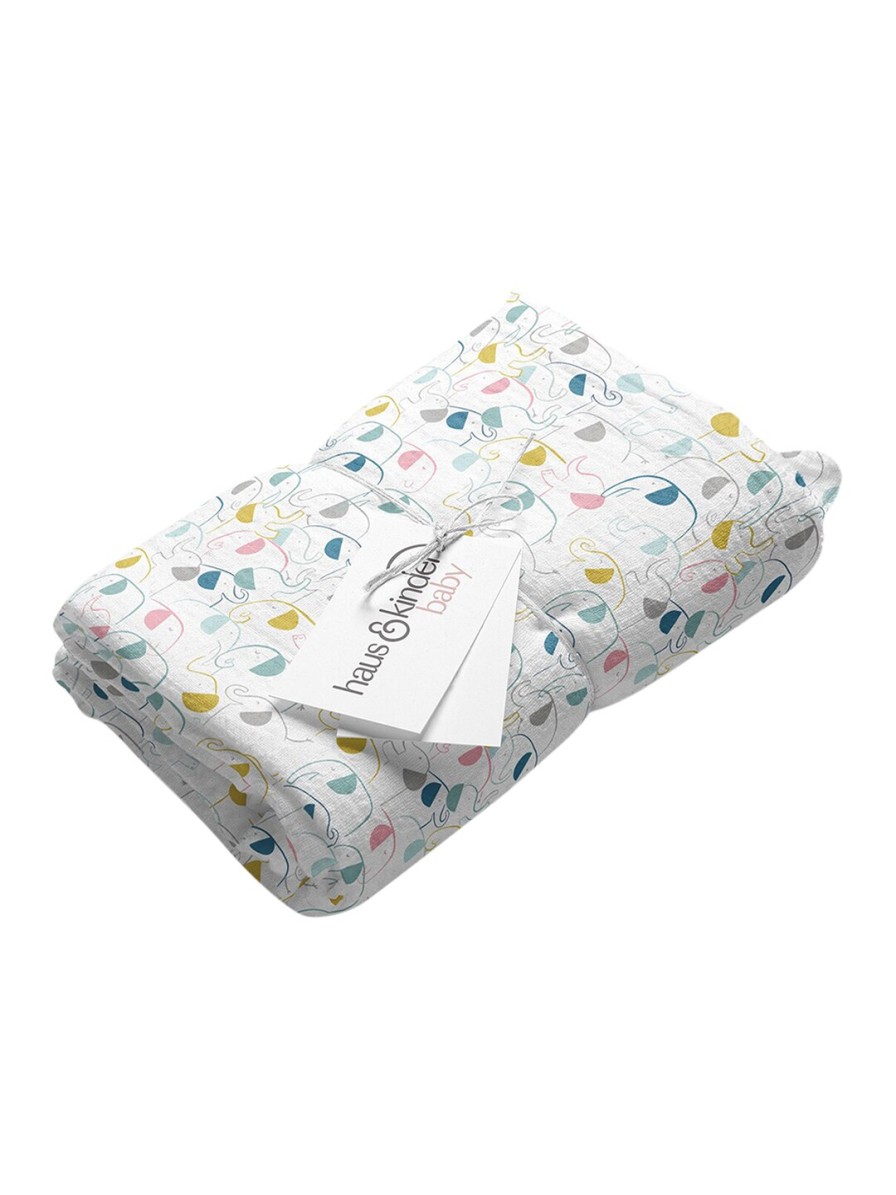 Kids haus & kinder Infant Care | Buy Haus & Kinder Infant Kids Set Of 5 Pure Cotton Printed Swaddles - Accessories For Unisex Kids