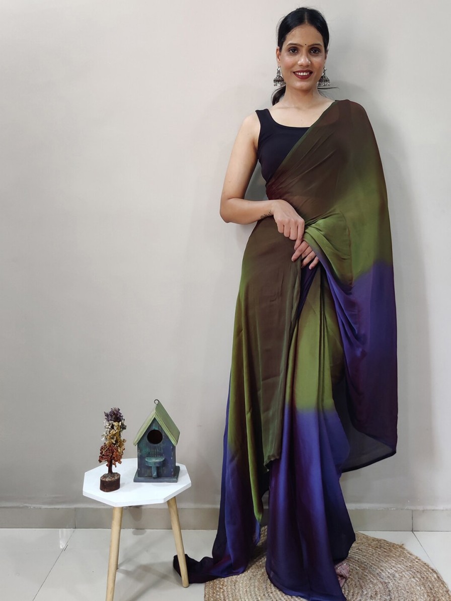 Women Mitera Sarees | Buy Mitera Ombre Dyed Ready To Wear Saree - Apparel For Women