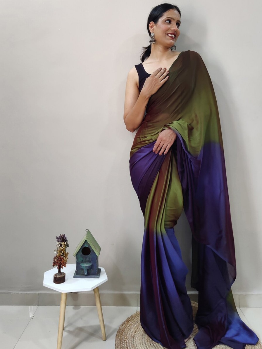 Women Mitera Sarees | Buy Mitera Ombre Dyed Ready To Wear Saree - Apparel For Women