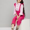 Kids Stylo Bug Dungarees & Jumpsuits | Buy Stylo Bug Girls Pink Pure Cotton Basic Jumpsuit - Apparel For Girls