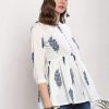 Women Sangria Kurtis, Tunics & Tops | Buy Sangria White Floral Pure Cotton Top - Apparel For Women