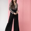 Women KASSUALLY Jumpsuits | Buy Kassually Women Black & Pink Printed Basic Jumpsuit - Apparel For Women