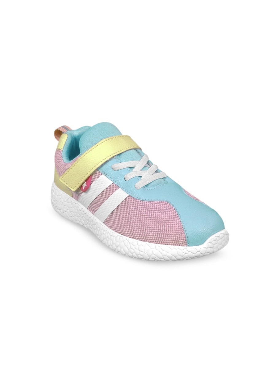 Kids KazarMax Sports Shoes | Buy Kazarmax Girls Colourblocked Velcro Running Shoes - Footwear For Girls