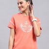 Women Monte Carlo Tshirts | Buy Monte Carlo Typography Printed Pure Cotton T Shirt - Apparel For Women