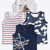 Kids ariel T-Shirts | Buy Ariel Boys Pack Of 4 Printed Round Neck Sleeveless Pure Cotton T Shirt - Apparel For Boys