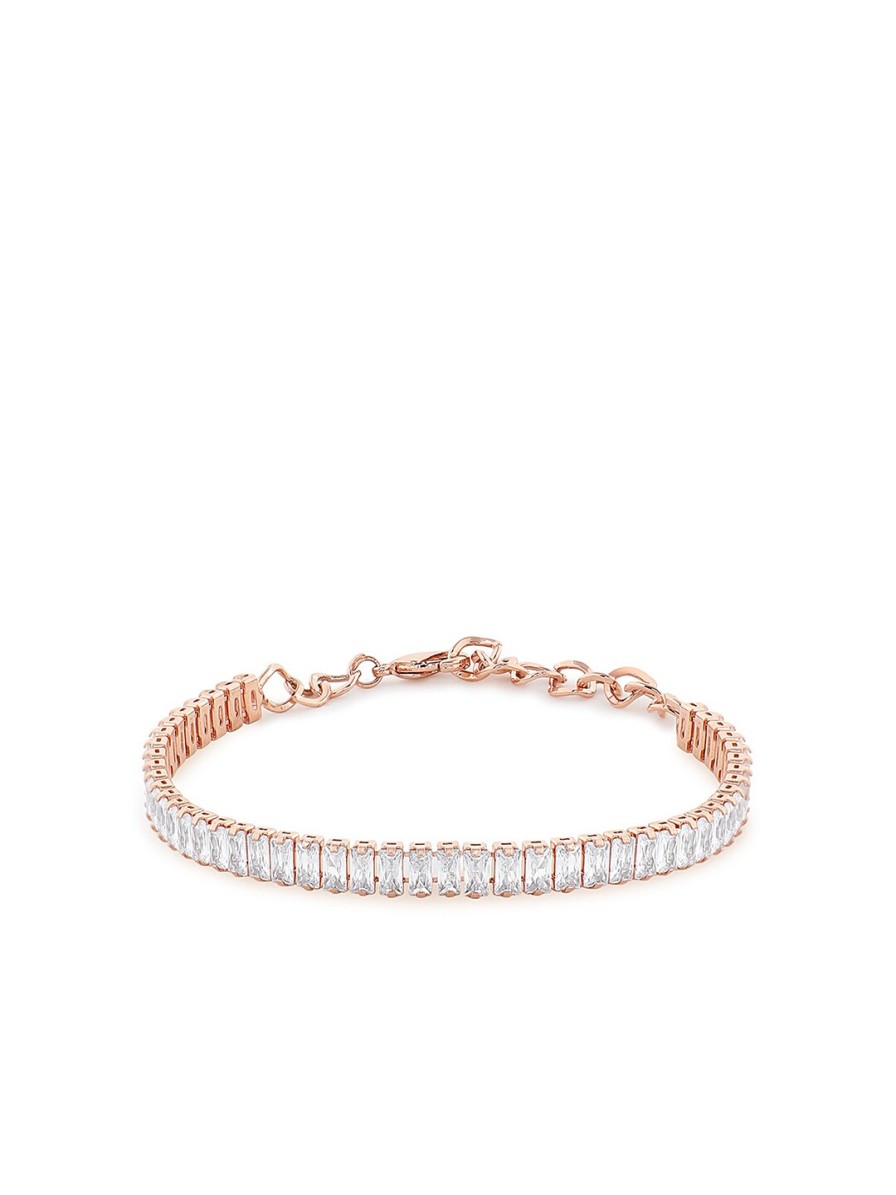 Women AMI Fashion Jewellery | Buy Ami Women Rose Gold Brass Cubic Zirconia Rose Gold Plated Wraparound Bracelet - Accessories For Women