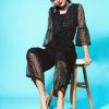 Women Ahalyaa Jumpsuits | Buy Ahalyaa Black Self Design Basic Jumpsuit - Apparel For Women