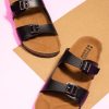 Women HERE&NOW Flats | Buy Here&Now Women Black Solid Casual Flats With Buckles - Footwear For Women