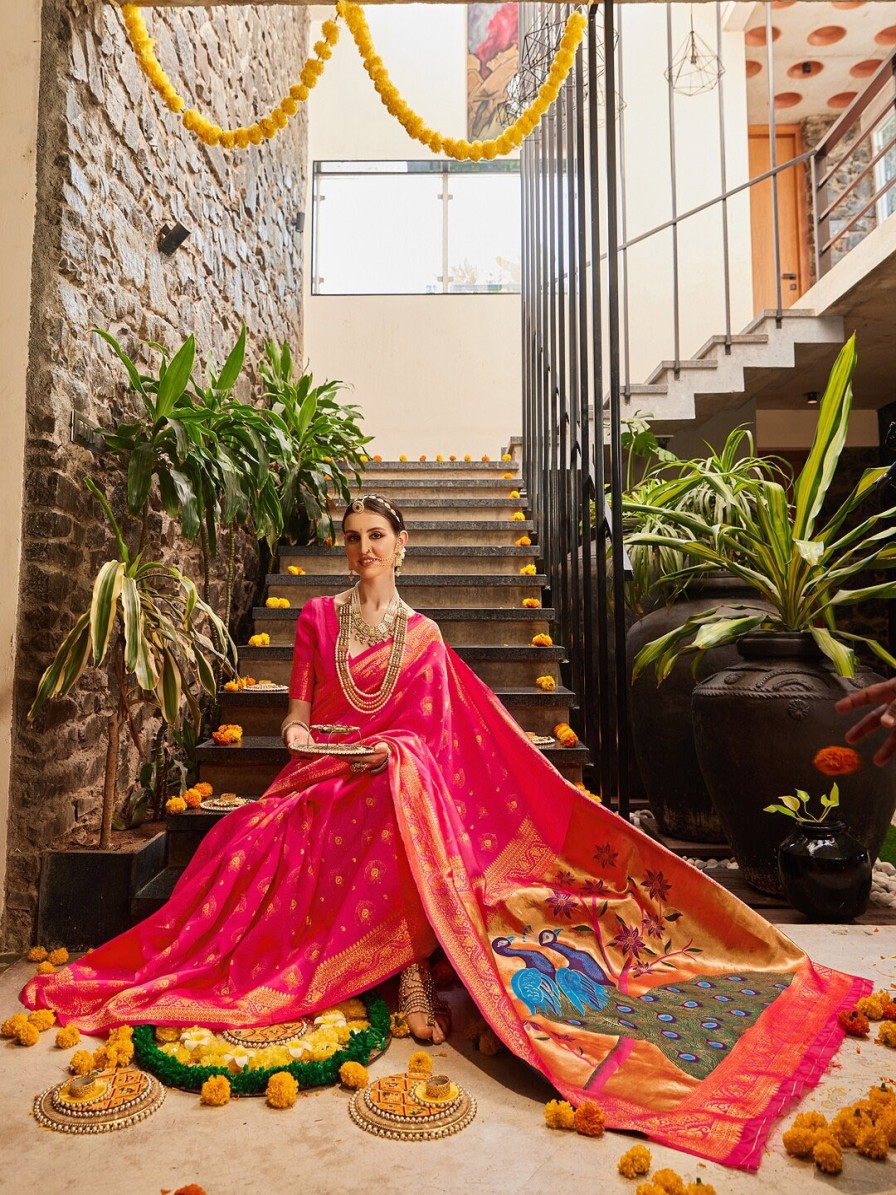 Women KALINI Sarees | Buy Kalini Woven Design Zari Paithani Saree - Apparel For Women