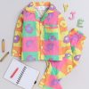 Kids Knitting Doodles Nightwear & Loungewear | Buy Knitting Doodles Kids Colourblocked Lapel Collar Night Suits - Apparel For Unisex Kids